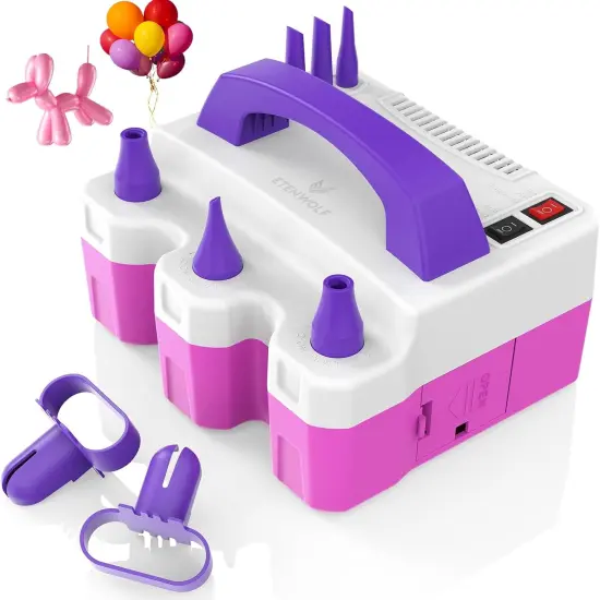P600 Electric Balloon Pump for All Balloons with 3 Nozzles 110V 600W Balloon Blower for Party Metalic Latex 260q Foil Balloons, Balloon Inflator for Birthday Decorations {5}