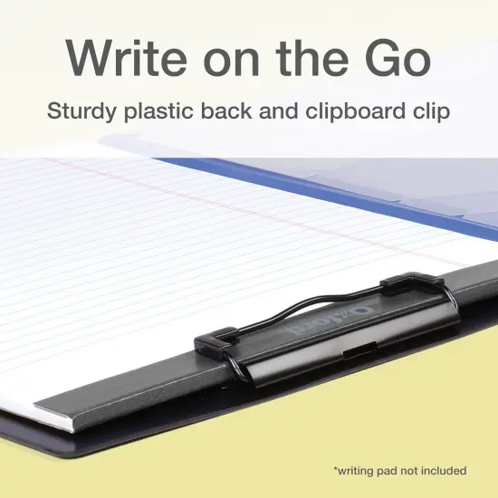 Clipboard Folio, Clipboard with Storage, 4 Pockets, Penholder, 2 Pack, 2 Color Combos (Gray/Black, Blue/Black), Great Nursing Clipboard (82177),2 Pack {3}