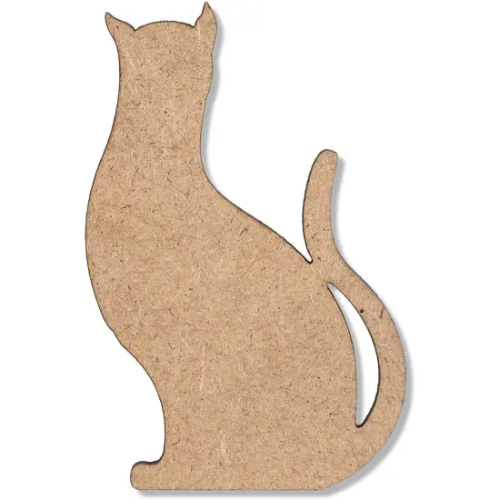 Unfinished Wood Cutouts, Witch Halloween Decorations (24 Pack) Brown {3}