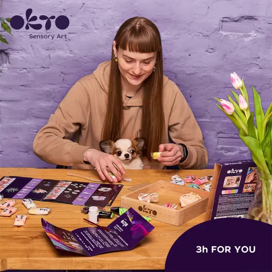 OKTO Sensory Art 3D Woodcraft &ldquo;Romance&rdquo; &ndash; Succulent Craft Kit {6}