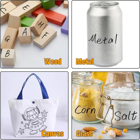 Permanent Markers Bulk, 200 Pack, Black Permanent Marker Pens, Fine Tip, Waterproof, Quick Drying, Smooth Writing, Used on Glass Metal Stone Paper Most Surfaces, office school supplies {4}