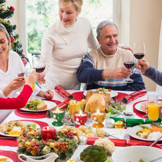 Set of 4 Christmas Santa Claus Snowman Scented Candles Gift Set for Women, Small Natural Soy Wax Decorative Aromatherapy Candles for Home Holiday - Cedar, Vanilla, Apple and Ocean Fragrances {6}