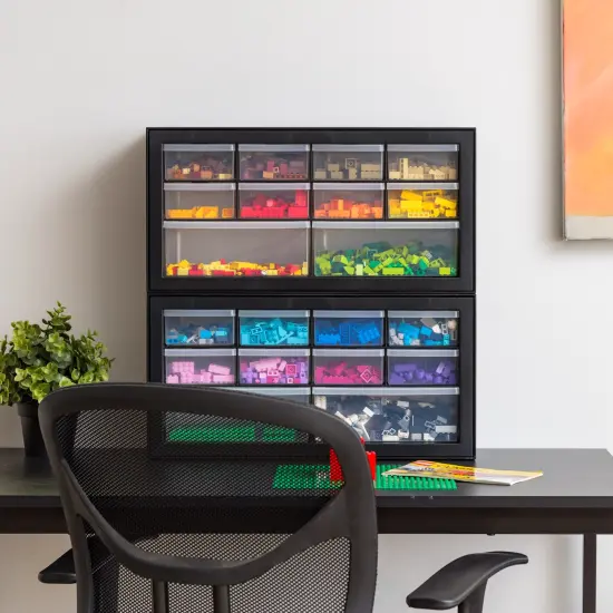 IRIS USA Stackable Storage Cabinet for Hardware Crafts, Small Parts Organizer Drawer, Compartment {3}