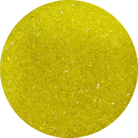 Wissmach Frit Coarse Yellow Transparent 96-52 1Lb. Jar 96 COE {1}