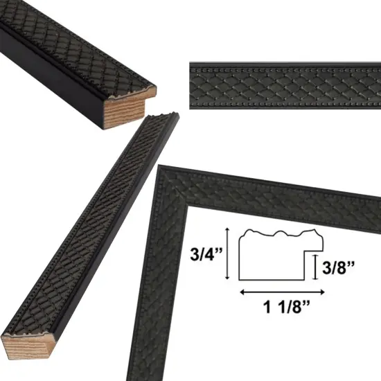 Cris Cross Cathedral Gothic Black Picture Frame 20x40 frame {6}