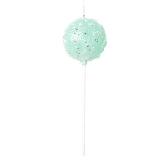 10" Green Round Lollipop Ornament (Set of 3) {1}