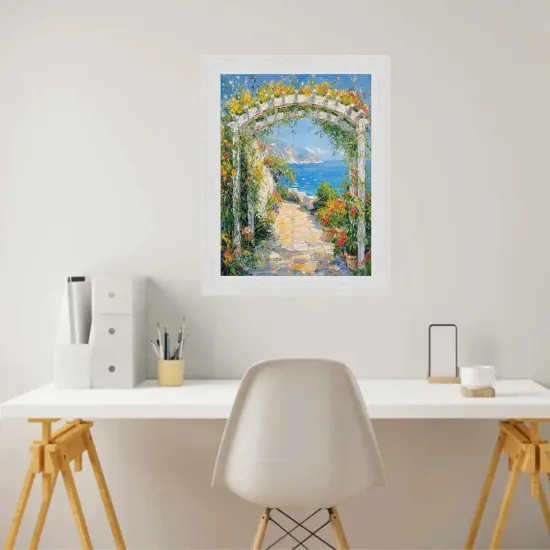 Modern White Wash Wood Grain Picture Frame 30x30 frame {6}