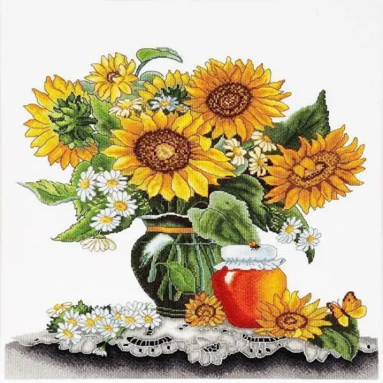 Honey sunflowers Counted cross stitch kit 1227A {1}