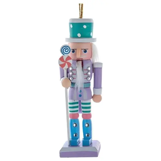 5" Wooden Pastel Nutcracker Ornaments Pastel Purple {1}