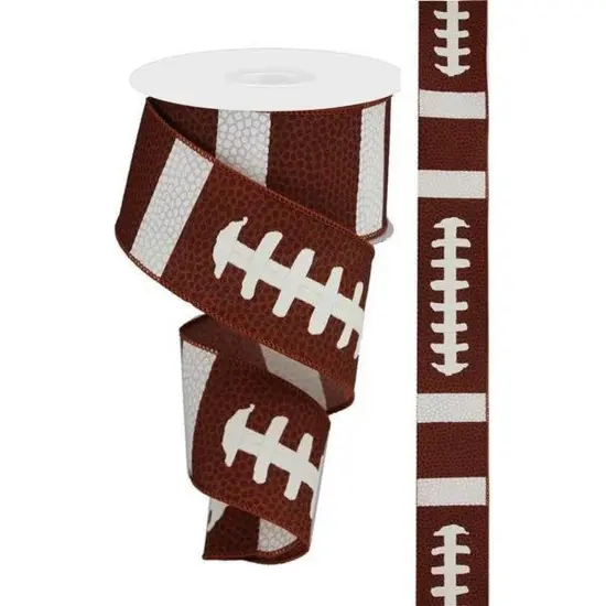 2.5" Football Laces Ribbon (10 Yard) {2}