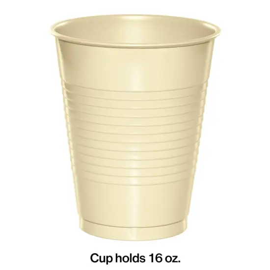 240 pc Bulk Ivory 16 oz Plastic Cups {3}