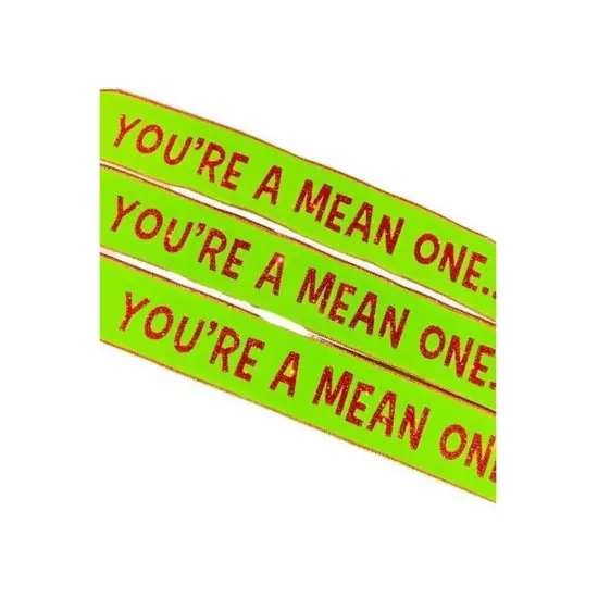2.5" Your A Mean One Ribbon: Lime Green (10 Yards) {5}