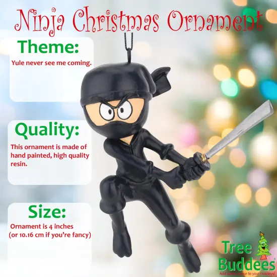 Tree Buddees Ninja Kid with Sword Christmas Ornament {2}