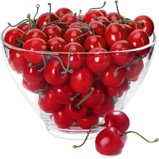 100 PCS- Artificial Cherry Fruit, Artificial Fruit for Decoration {1}