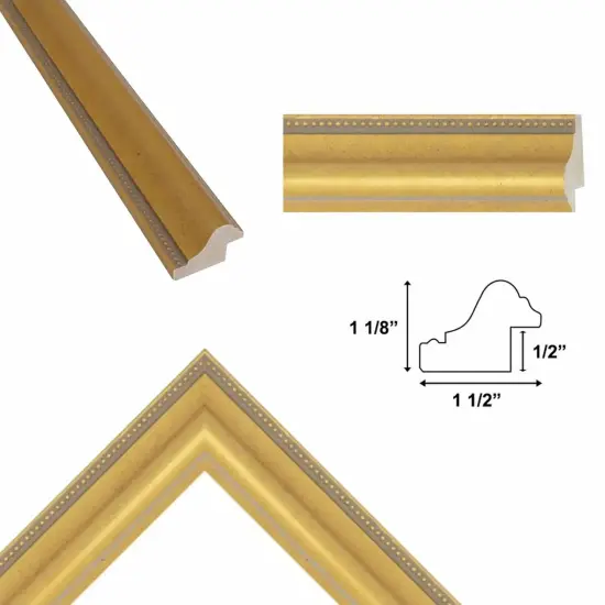 Vintage Gold Lead Beaded Picture Frame 12x15 frame {4}