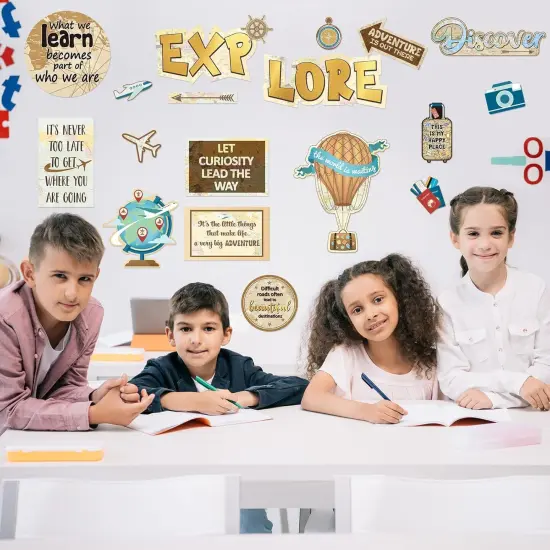 27 Pieces Travel Cutouts Bulletin Board Set {3}