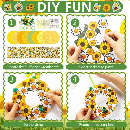 48 Sets Sunflower Craft Kits {4}