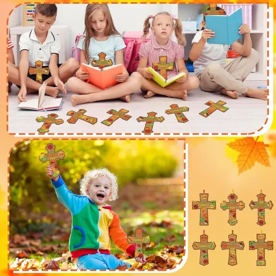24 Pcs Religious Fall Cross Craft DIY Thanksgiving {3}