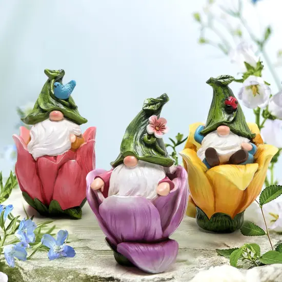 Gnomes Decorations for Home Spring and Summer Decorations Indoor Gnome Statuette {2}
