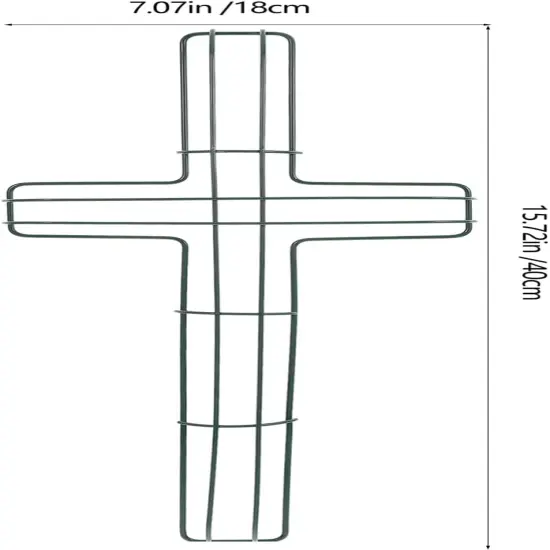 Wire Wreath Frame for Easter, 2Pcs Cross Shaped Wreath Form for Crafts Floral Decorations on Easter, Weddings, Christmas Home Party Celebrations {2}