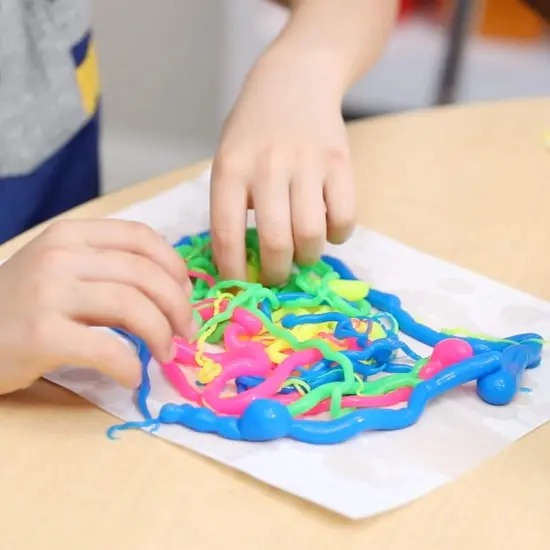 String Slime Deluxe Kit, Includes Pink, Blue, Yellow & Clear (3.4 oz. Each) &ndash; DIY Slime Science Experiment Kit for Kids, Learn/Teach Science of Polymers, Exciting STEM Activity {4}