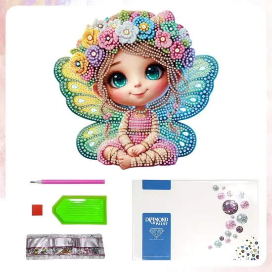 Flower Fairy Tabletop Crystal Diamond Art Kits for Adults,Special Shaped Crystal Fairy Diamond Painting Kits for Beginners {5}