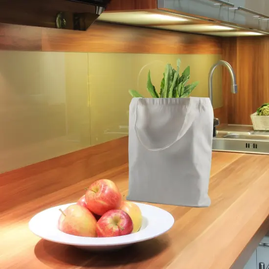 OKBA 10 pcs Sublimation Tote Bags,polyester tote bags for sublimation, DIY customization blank canvas tote bags 12.2 * 14.2 in (creamy white) {3}