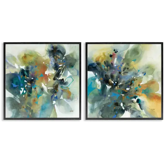 Stupell Industries Layered Faded Abstracts 2 pc Framed Giclee Wall Art Set Design by K. Nari {1}
