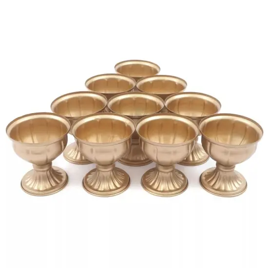 10PCS Metal Urn Planter Elegant Wedding Centerpieces Vase Gold for Party TOP {2}