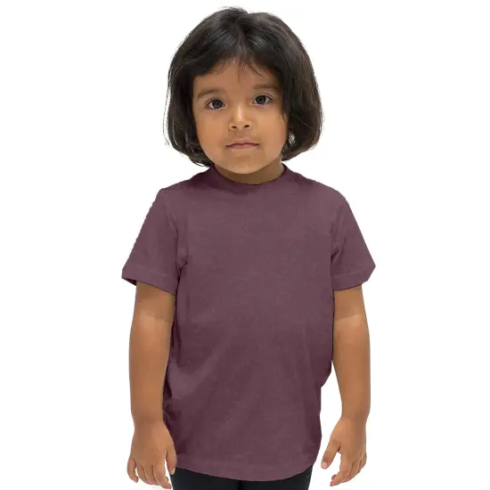 BELLA + CANVAS&reg; Toddler Crewneck Short Sleeve Jersey T-Shirt Heather maroon {1}