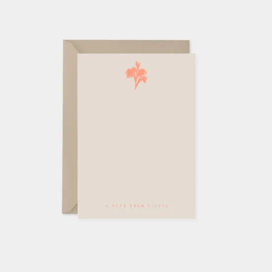 Gladiolus Botanical Note Cards II {1}