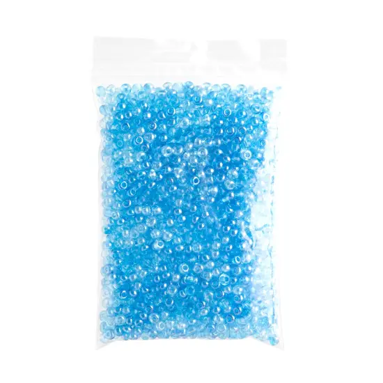 John Bead 6/0 Mixed Czech Glass Seed Beads, 100g Blue Aqua Luster {4}