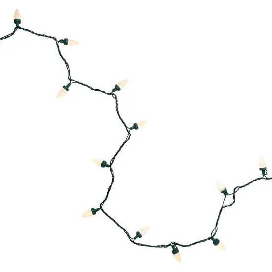 Northlight LED C7 Faceted Christmas Lights - Warm White - 20.25' Green Wire - 50ct Clear {6}