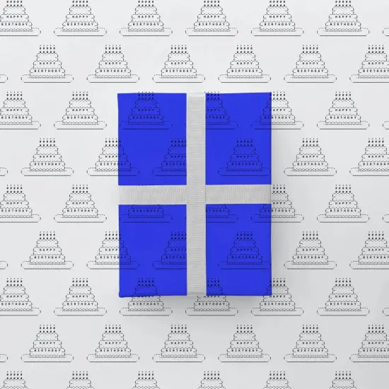 ASCII Art Birthday Cake Gift Wrap {2}