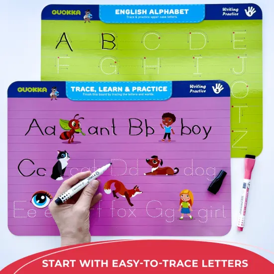 QUOKKA Busy Book Practice Handwriting for Kids - Learn to Write for Toddlers 3-5 | 30 Tasks | Pre K ABC Letter Tracing | Homeschool Preschool Learning Activities {3}