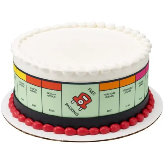Monopoly Let's Play! PhotoCake&reg; Edible Cake Border Icing Image {1}