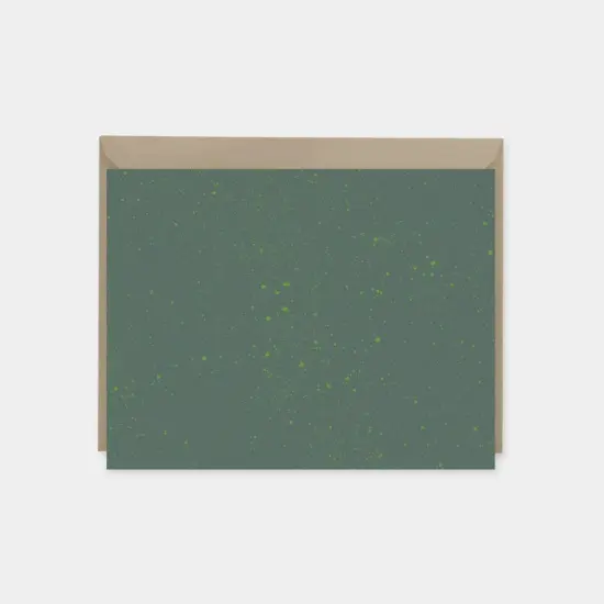 Speckled Green Blank Note Card {1}