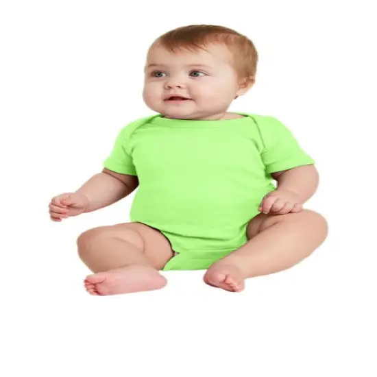 Rabbit Skins&reg; Infant Baby Rib Bodysuit Short Sleeve Key lime {1}