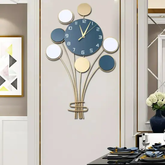 25" Large Hanging Wall Clock Balloon Metal Wall Watch Living Room Home Decor {3}