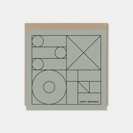 Geo Modern Line Art Card, Minimalist {6}