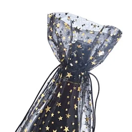 6.5" x 15" Star Organza Wine Bags Stylish Gift Packaging {5}