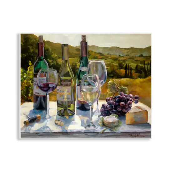 Stupell Industries Wine and Cheese Vineyard Wall Plaque Art Design by Marilyn Hageman {1}