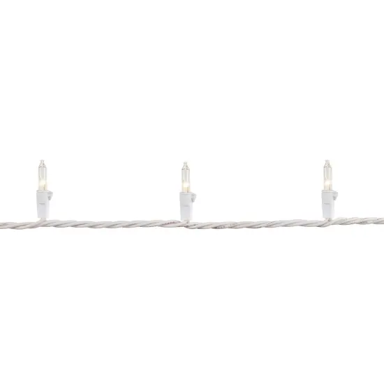 Brite Star Mini Commercial Christmas Light Set - Clear - 34' White Wire - 300ct {7}