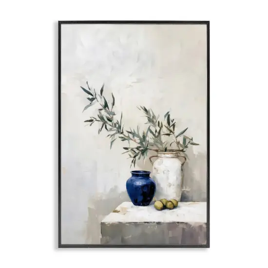 Stupell Industries Olives & Pottery Still Life Framed Giclee Wall Art Design by Sisi and Seb {1}