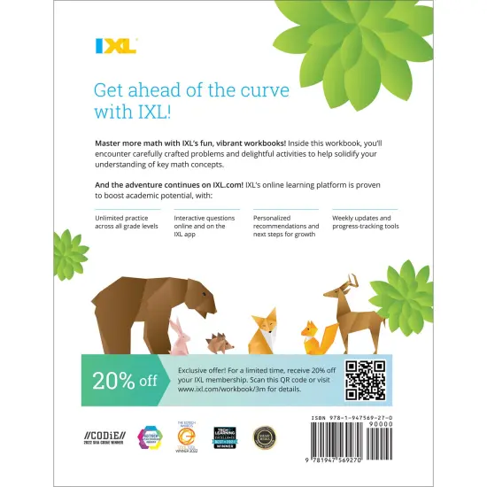 IXL Multiplication 3rd Grade Math Workbook, Mathematics Book for Kids Ages 8-9 Covering Times Table Facts and Properties, Models for Multiplying, and More {2}