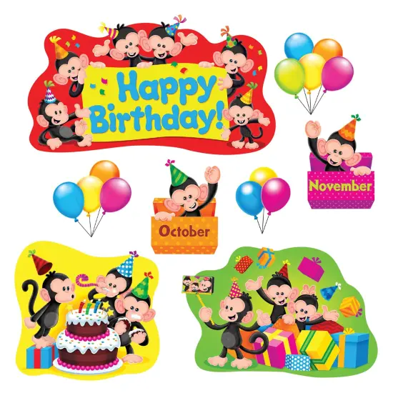 Monkey Mischief&reg; Birthday Bulletin Board Set {1}
