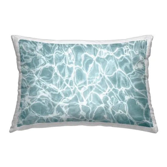 Pool Ripples Abstraction Design by Sisi and Seb Outdoor Printed Pillow  {1}