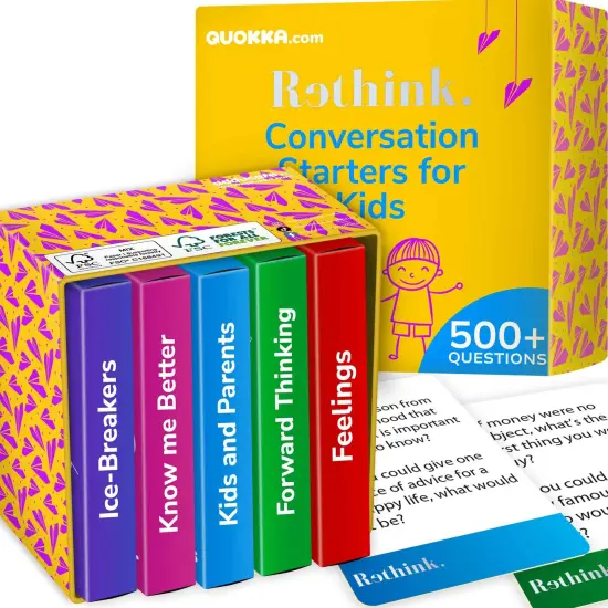 Rethink!: Conversation Starters for Kids | 250 Conversation Cards Family Pack {1}