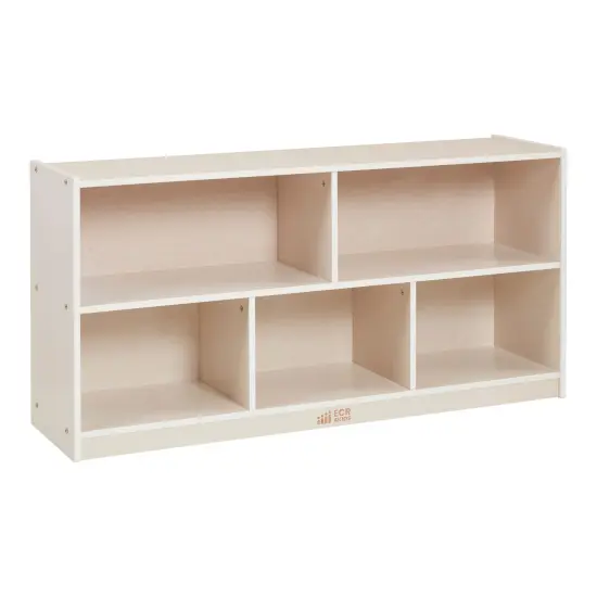 5-Compartment Mobile Storage Cabinet, 24in High White Wash {1}