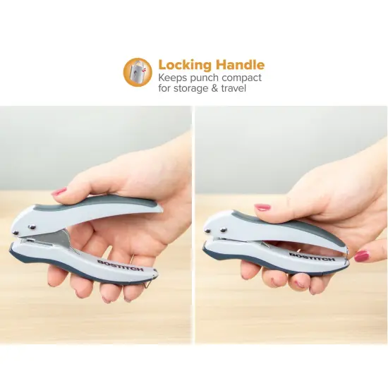 EZ Squeeze&trade; 1-Hole Punch, Gray, Pack of 5 {6}